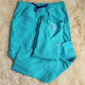 Figs Teal Scrubs Set